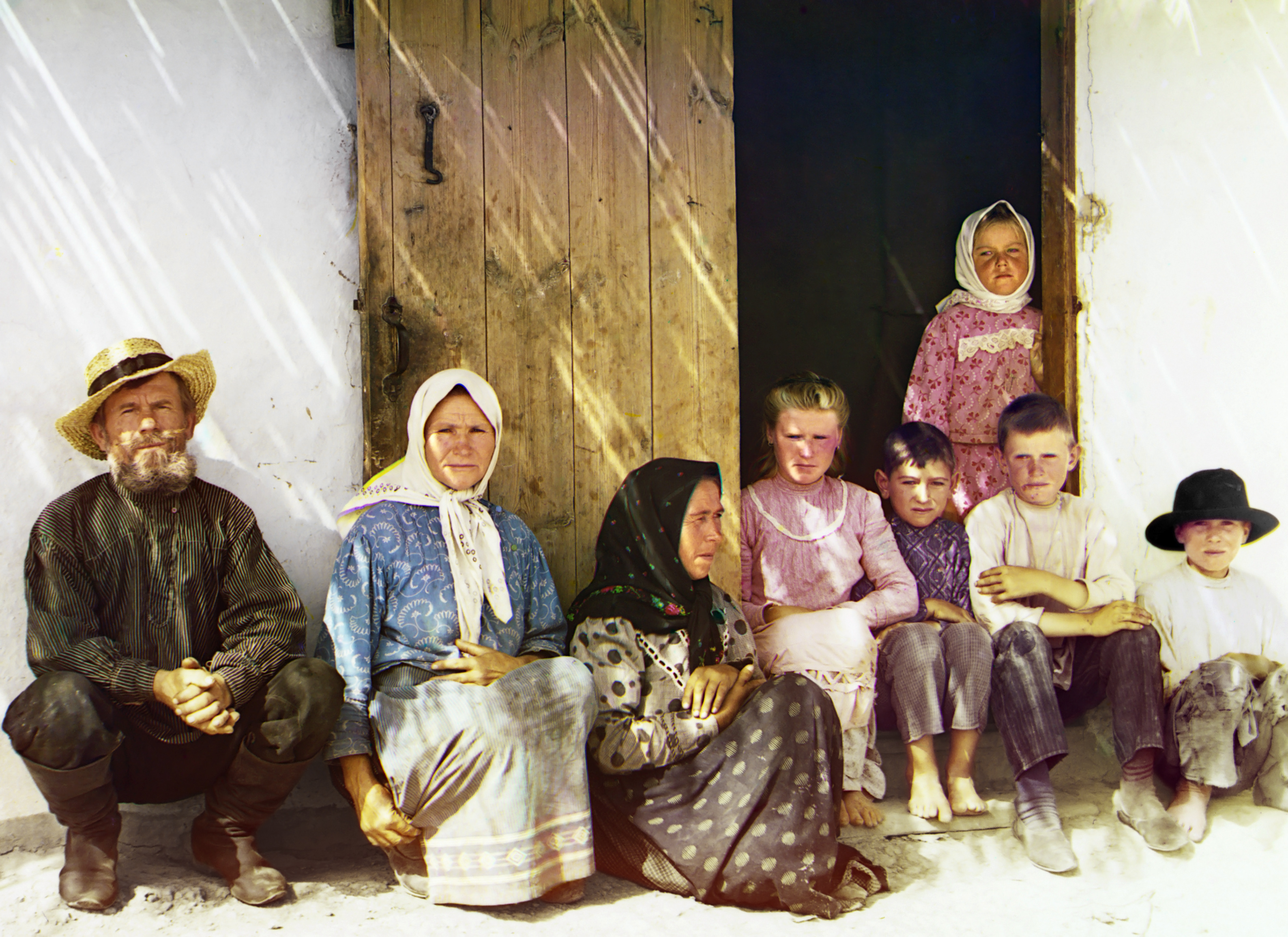 Russian settlers, possibly Molokans, in the Mugan steppe of Azerbaijan by Prokudin-Gorsky