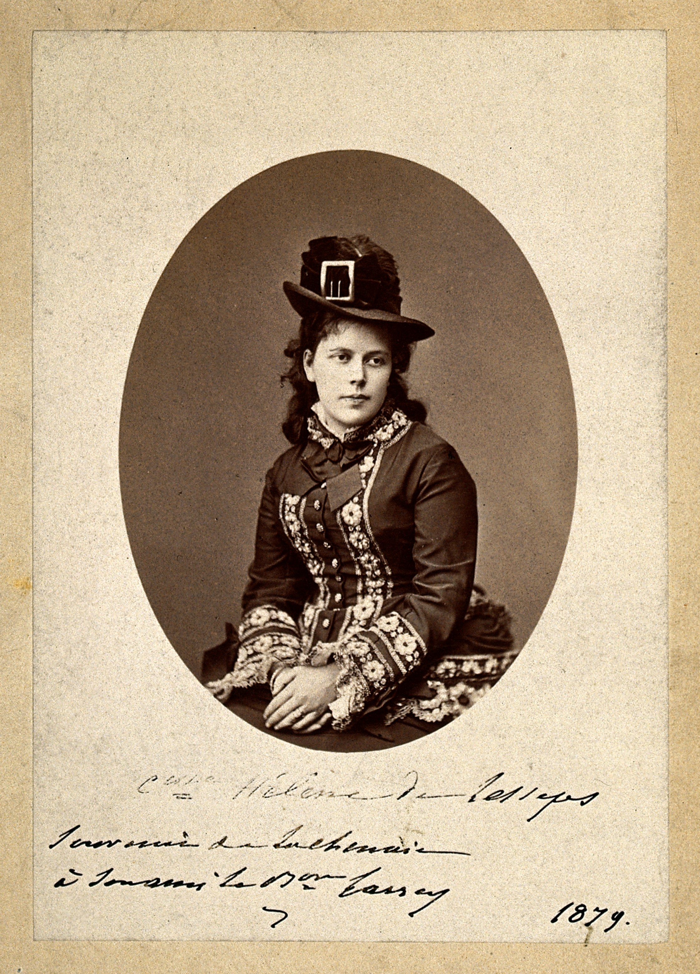 Hélène de Lesseps. Photograph by Mathieu Deroche, 1878. Wellcome V0026701