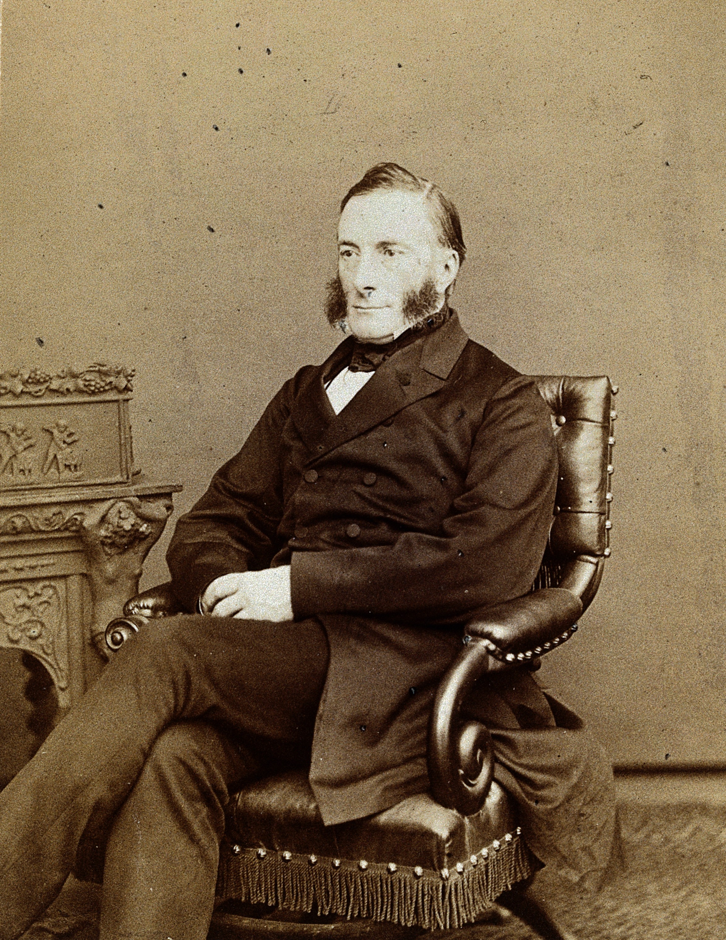John Addington Symonds. Photograph by Ernest Edwards, 1867. Wellcome V0028414