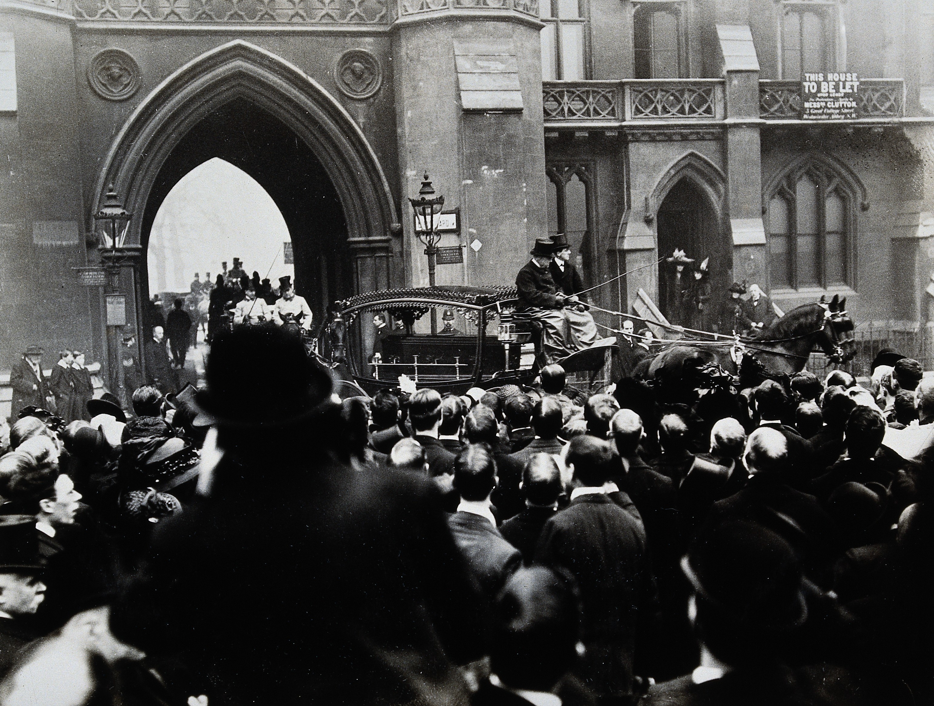 Joseph Lister, Baron Lister's funeral procession leaving Wes Wellcome V0027888