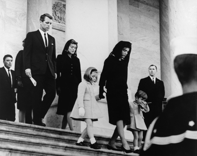JFK's family leaves Capitol after his funeral, 1963