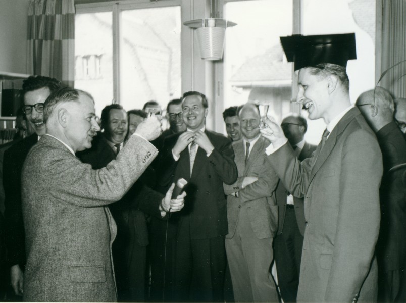 Manfred Börners Doktorfeier im März 1959