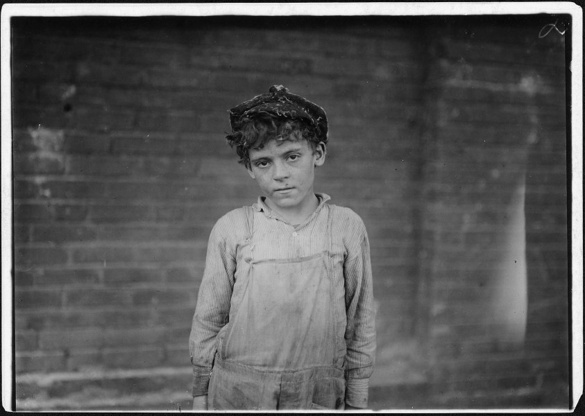 One of the young doffers working in Pell City Cotton Mill. Supt. of Mill is also Mayor of Pell City. Pell City, Ala. - NARA - 523356