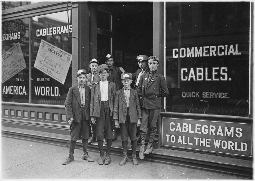 Postal Telegraph Messengers. (Indiana has no age limit for messengers.) Indianapolis, Ind. - NARA - 523084