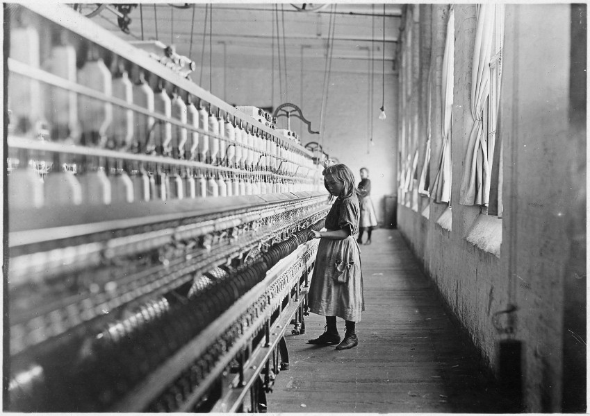 Sadie Pfeifer, 48 inches high. Has worked half a year. One of the many small children at work in Lancaster Cotton... - NARA - 523128