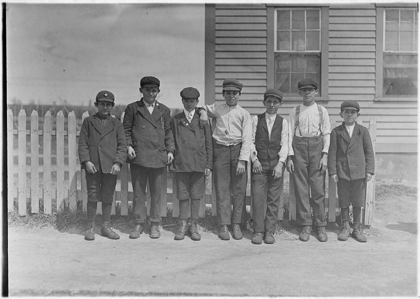 These are some of the sweepers and mule room boys working in Valley Queen Mill. Several of the smallest ones there... - NARA - 523184