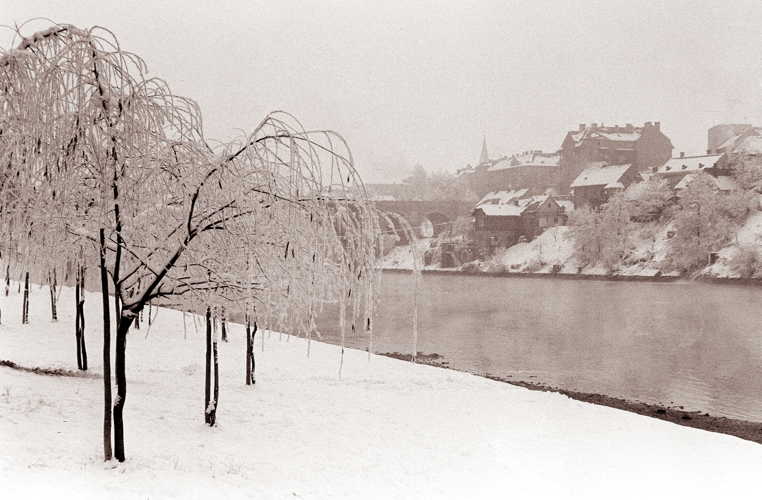 Sneg v starem delu Maribora 1962