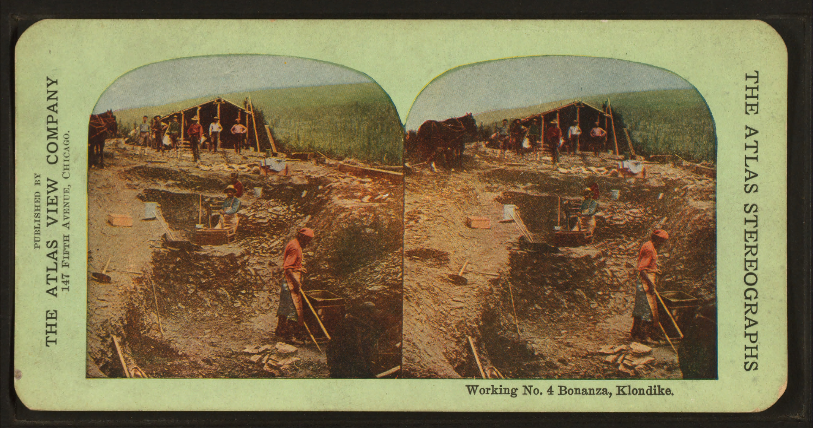 Working No. 4 Bonanza, Klondike, from Robert N. Dennis collection of stereoscopic views