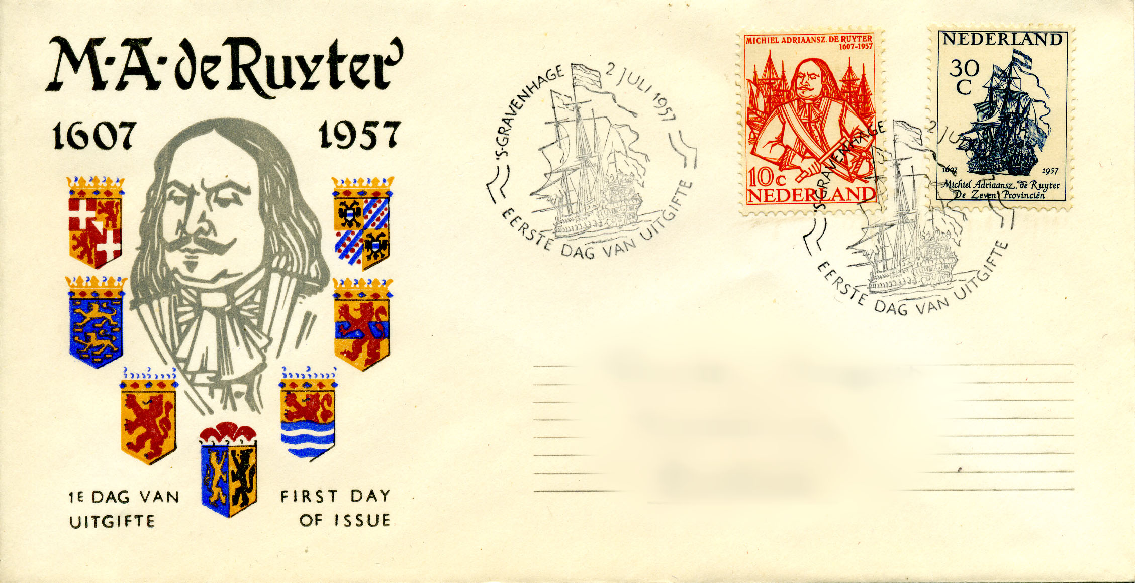 First day cover 1957-07-02