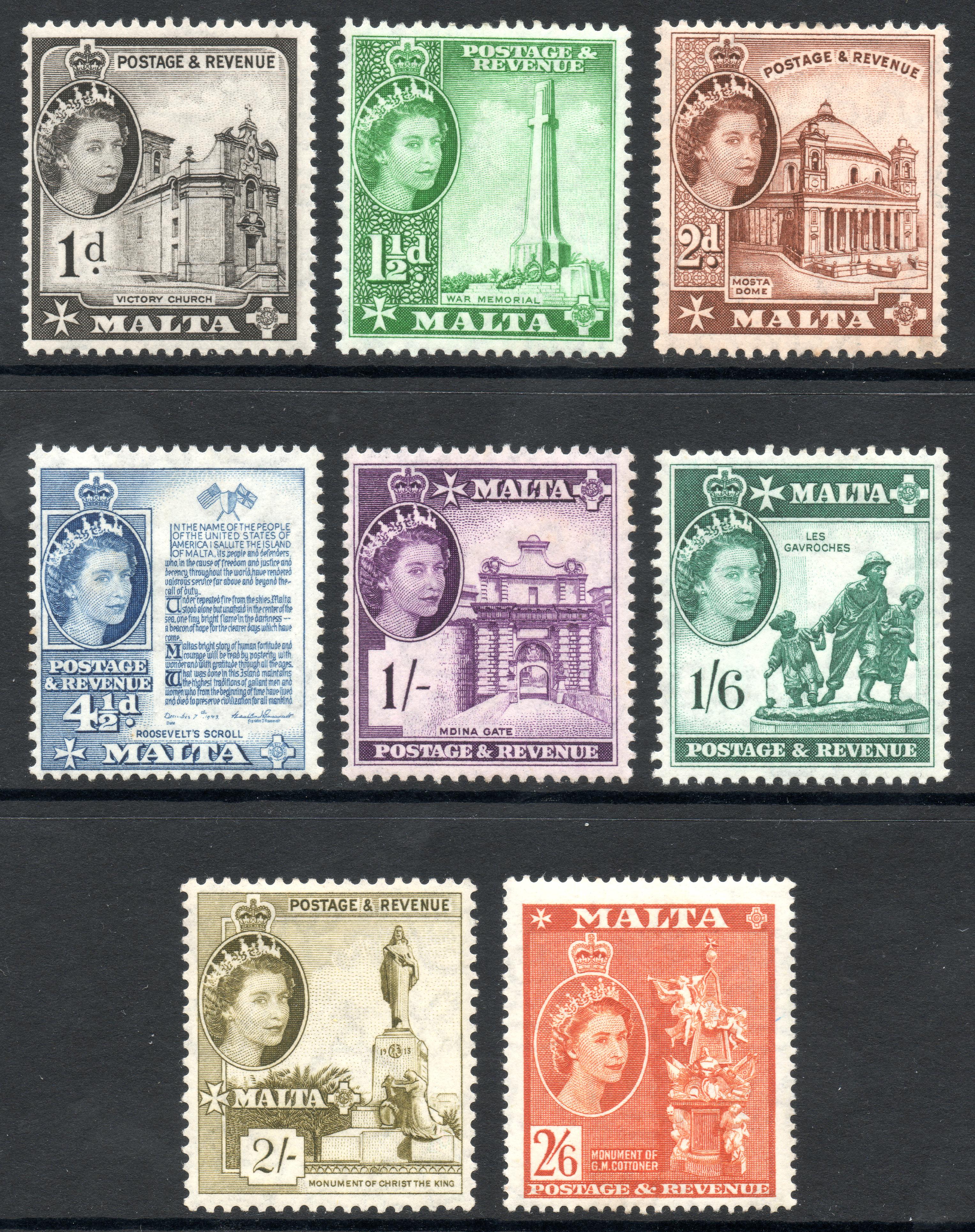 Malta 1956 definitives
