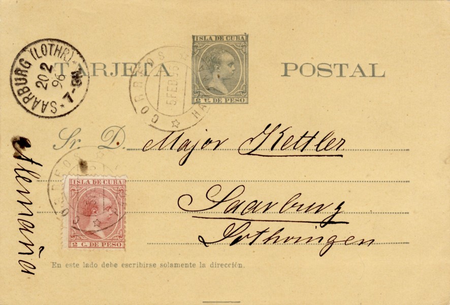 1896-Cuba-2c-PostalCard-Used