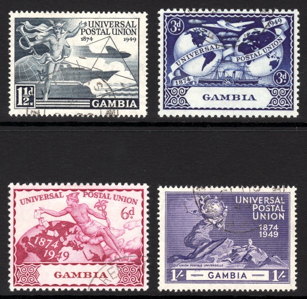 1949 UPU stamps of Gambia