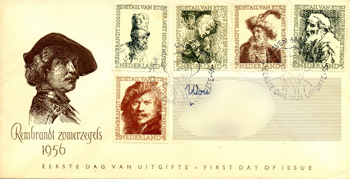 First day cover 1956 Rembrandt