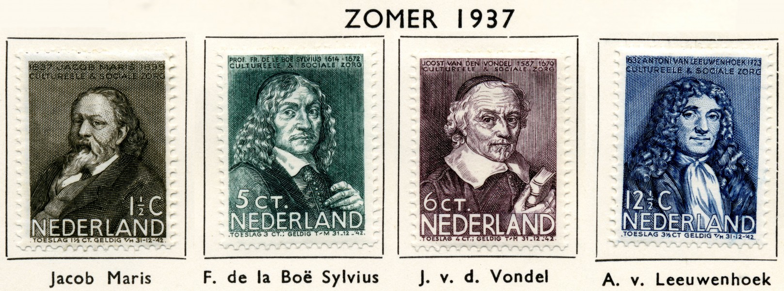 Postzegel NL 1937 nr296-299