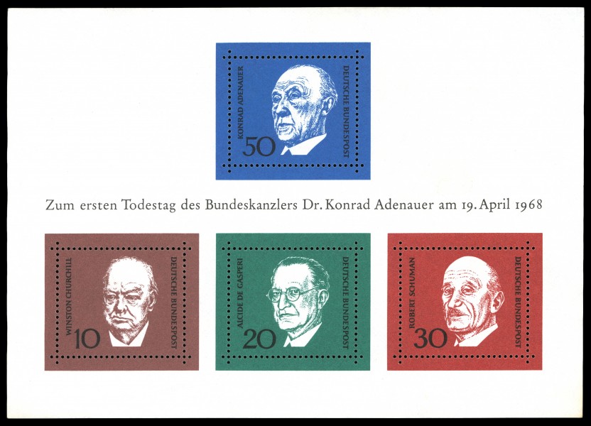 Stamps of Germany (BRD) 1968, MiNr Block 4