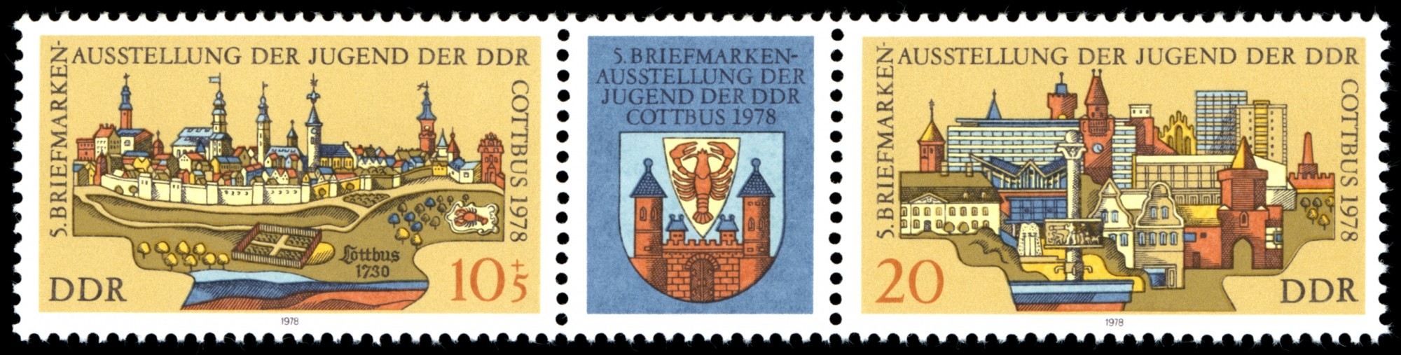 Stamps of Germany (DDR) 1978, MiNr Zusammendruck 2343, 2344