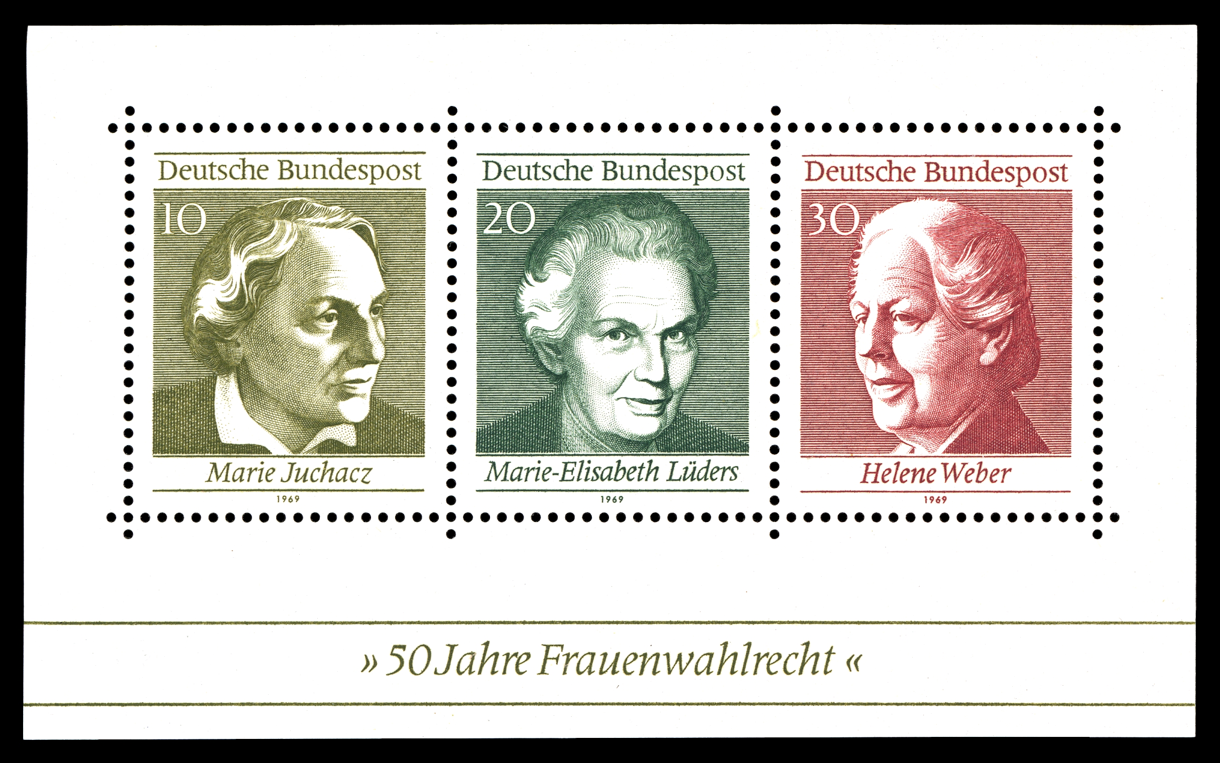 Stamps of Germany (BRD) 1969, MiNr Block 5