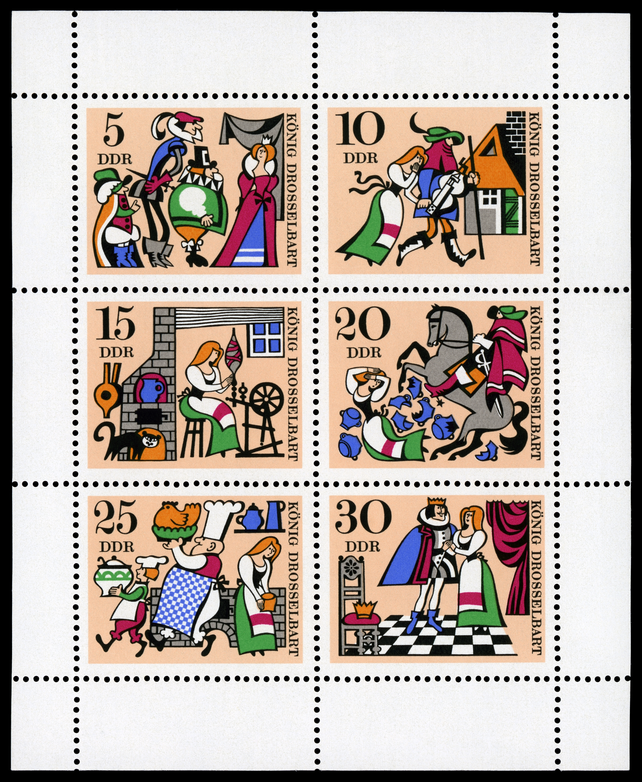 Stamps of Germany (DDR) 1967, MiNr Kleinbogen 1323-1328