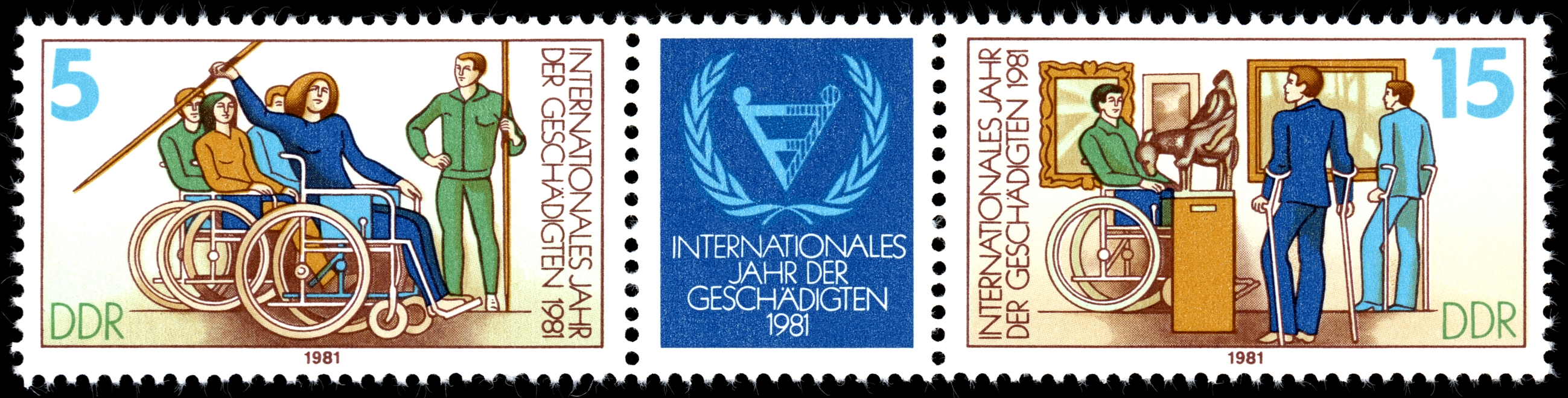 Stamps of Germany (DDR) 1981, MiNr Zusammendruck 2621, 2622