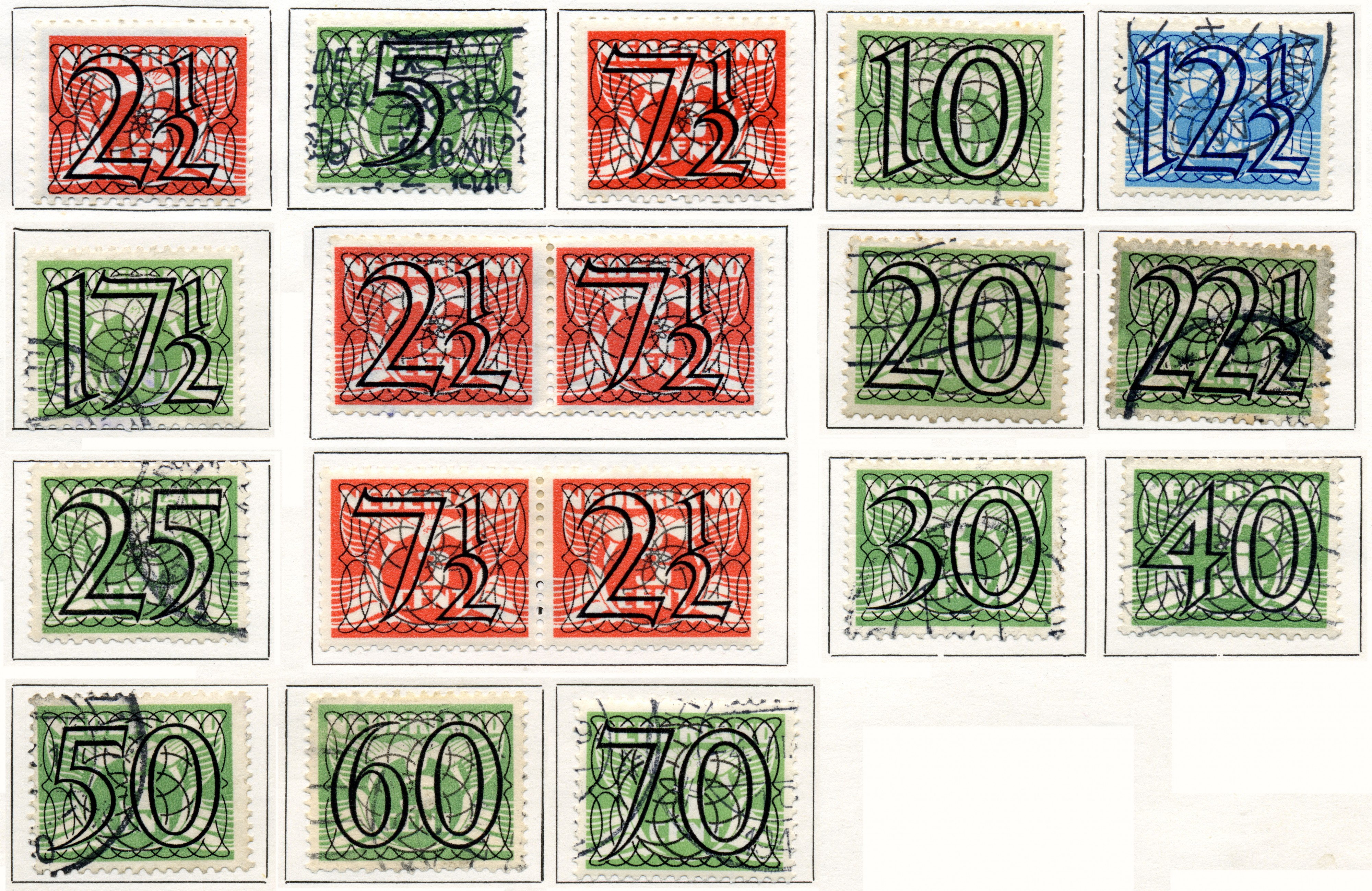 Postzegel NL 1940 nr356-369