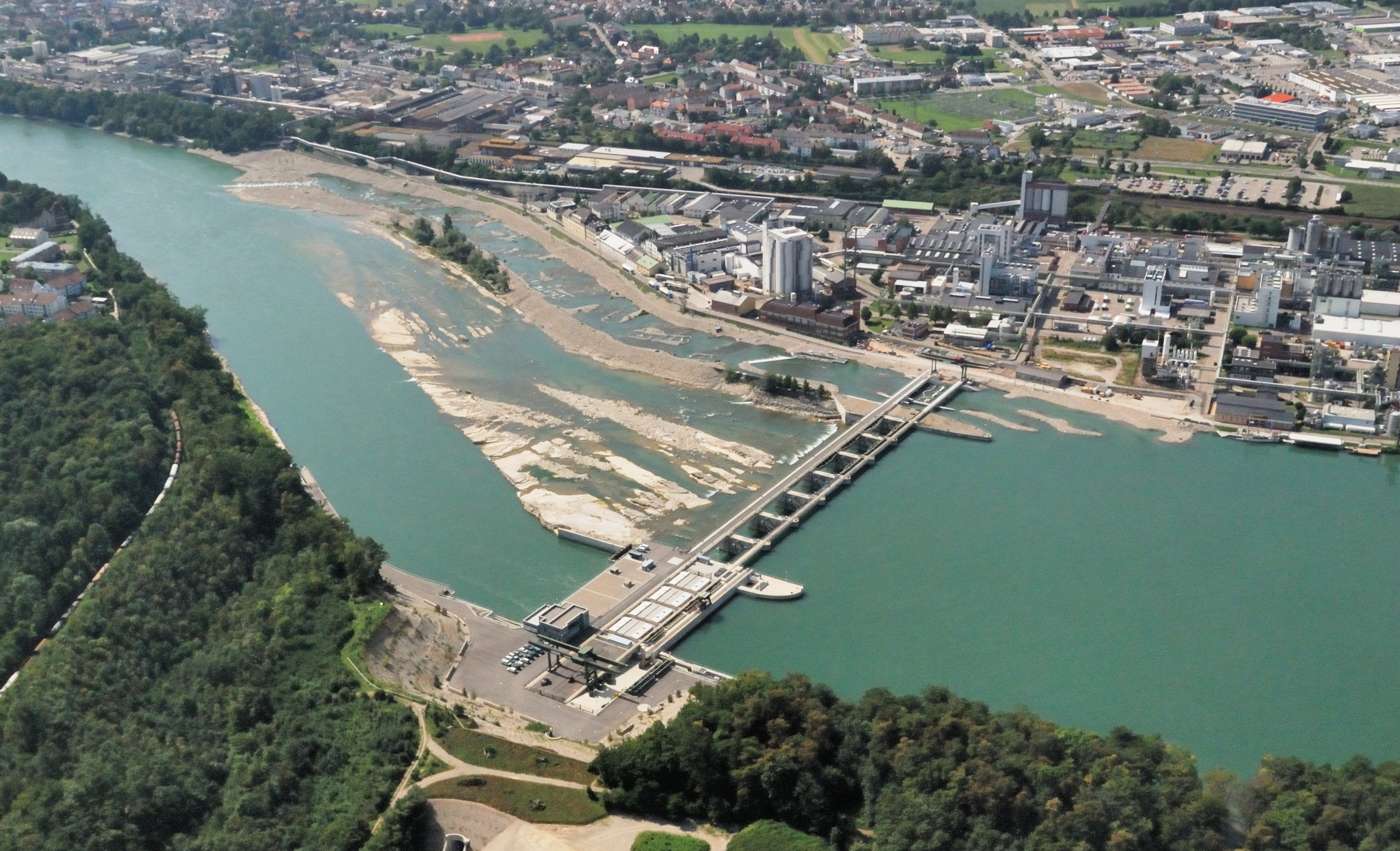 Aerial View - Wasserkraftwerk Rheinfelden2