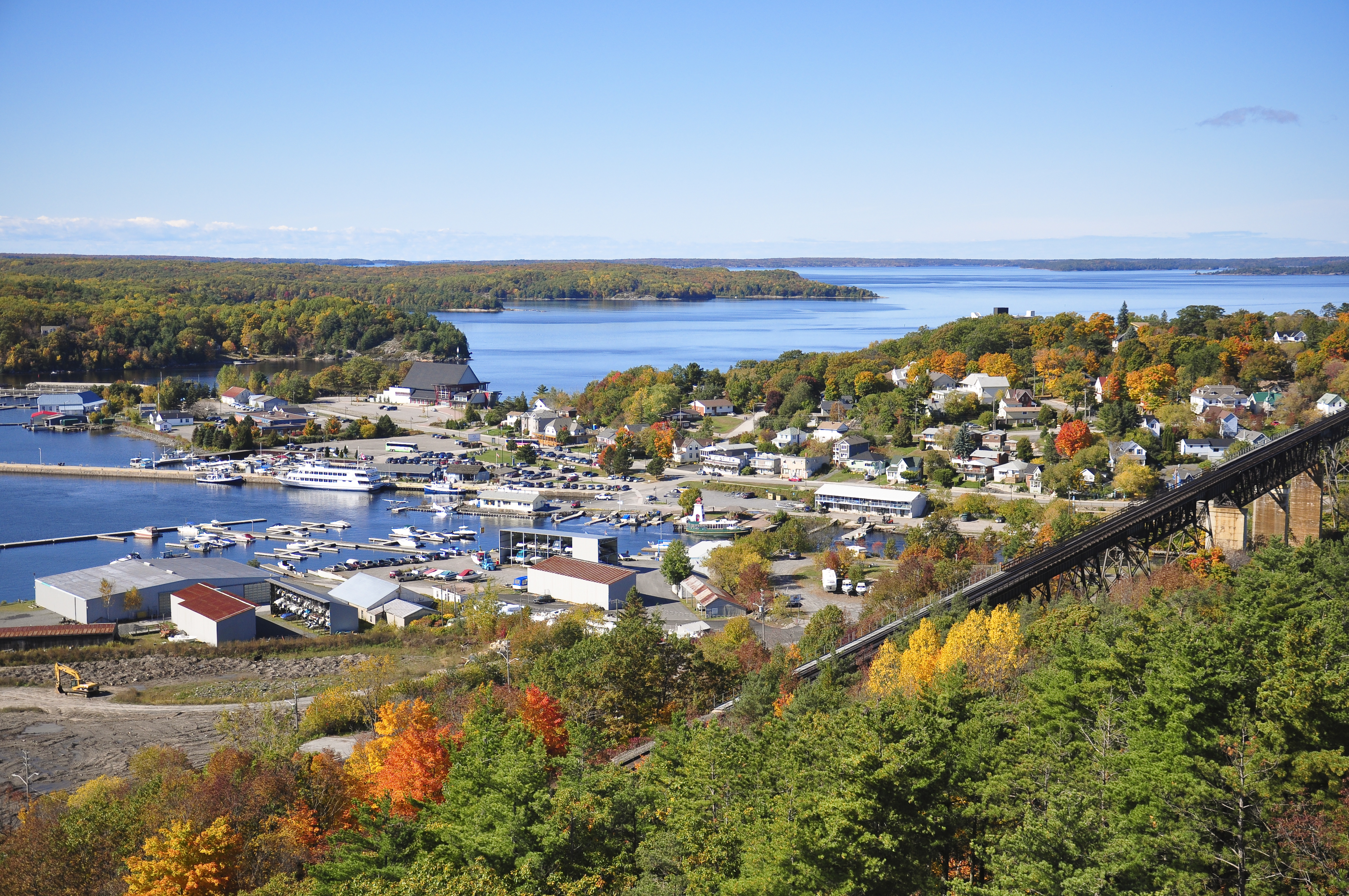 Aerial view of Parry Sound