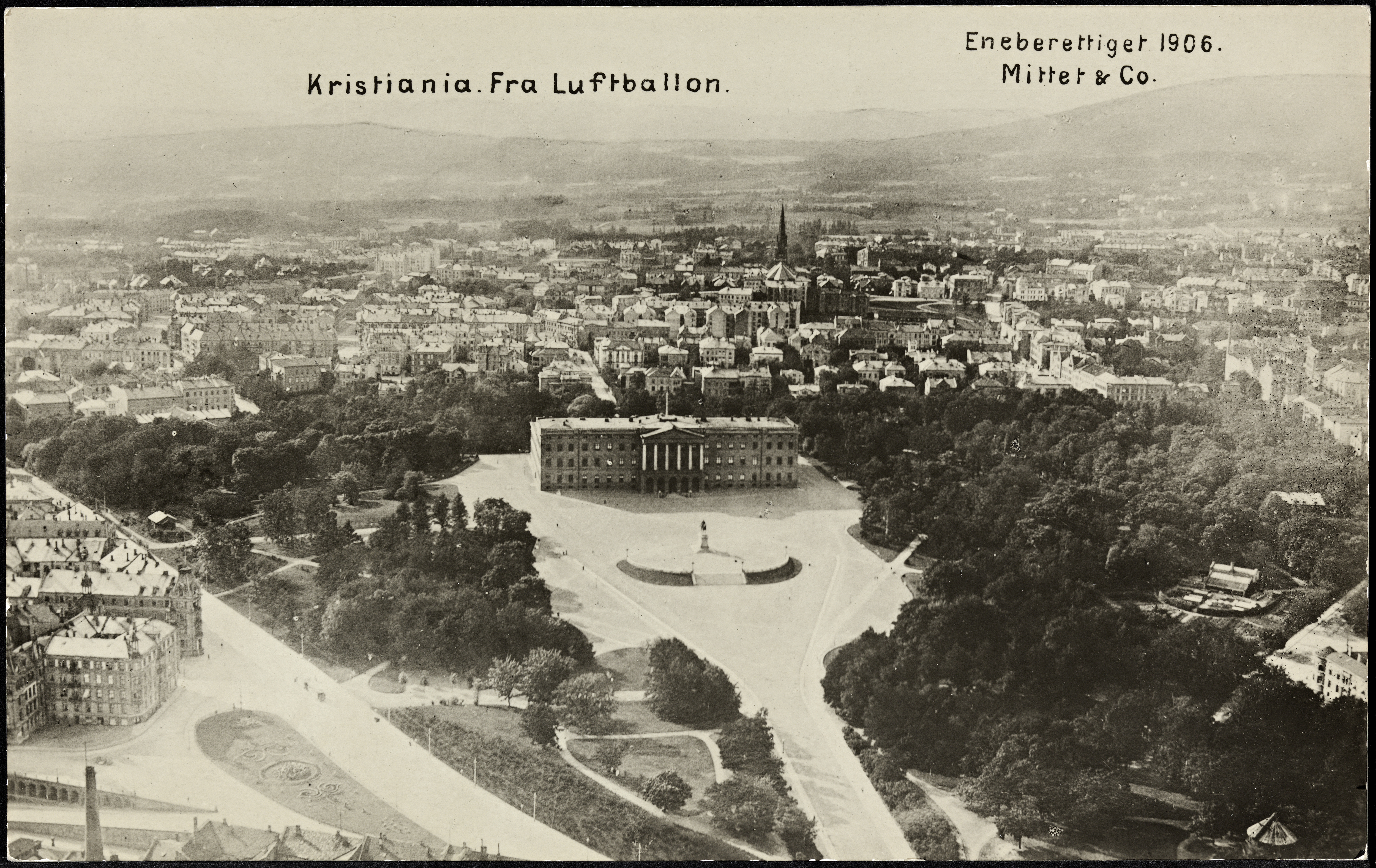 Kristiania. Fra Lufballon, 1906 (11415430315)