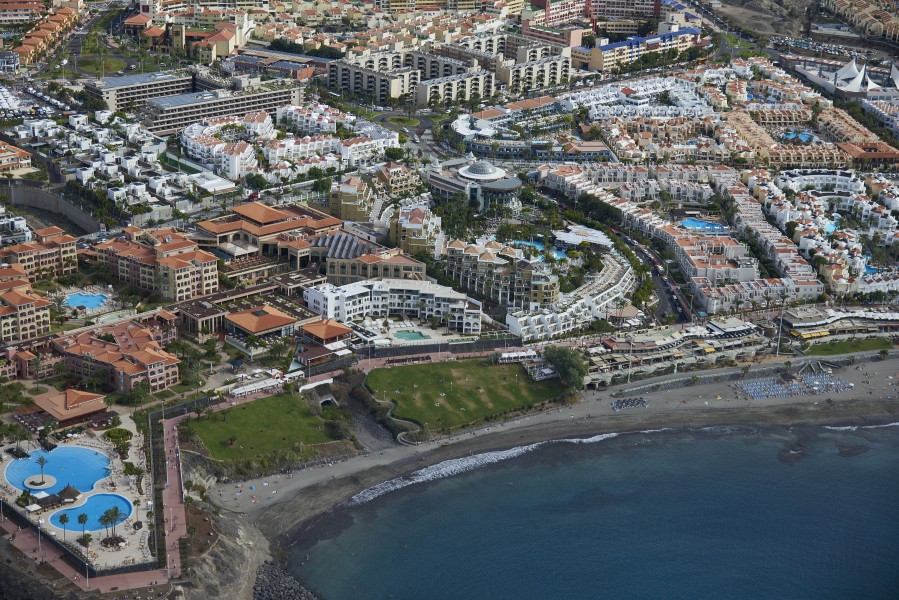 A0419 Tenerife, Hotels in Adeje aerial view