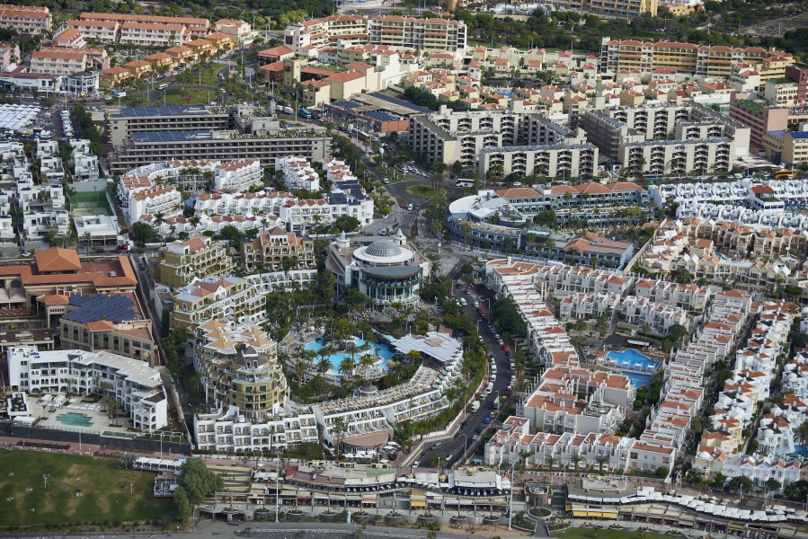 A0422 Tenerife, Hotels in Adeje aerial view