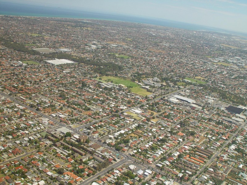 Adelaide from the air south Australia