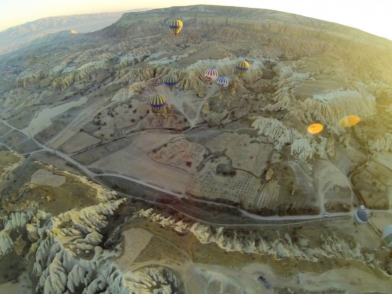 Aerial view of Cappadocia from hot air balloon 9274 Compressor cr