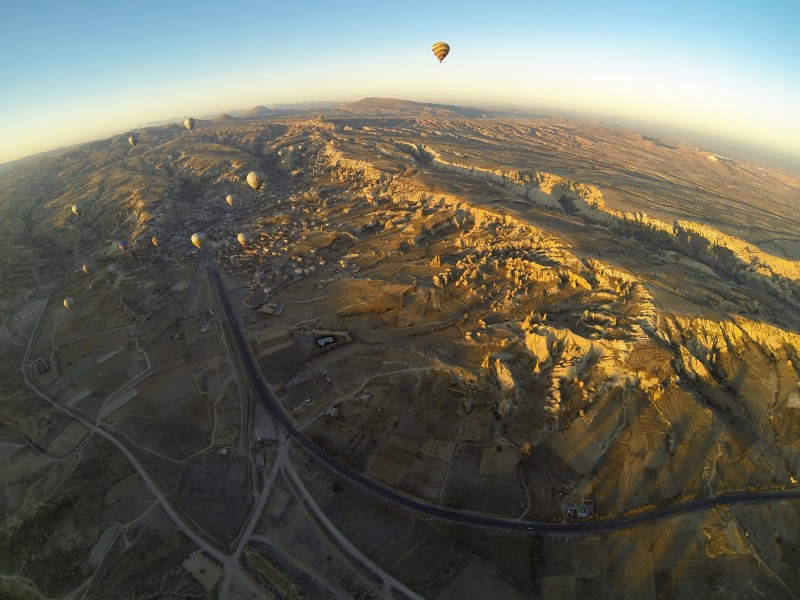 Aerial view of Cappadocia from hot air balloon 9286 rot2 lvl