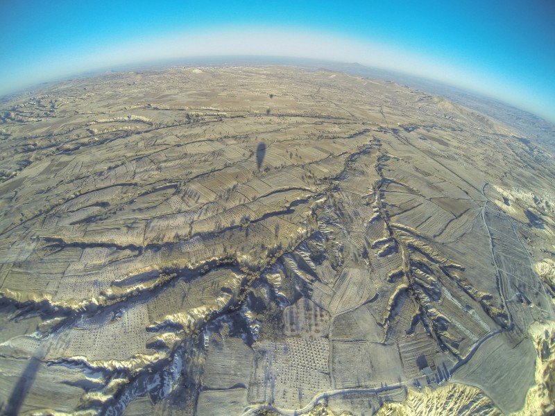 Aerial view of Cappadocia from hot air balloon 9481 Enhancer