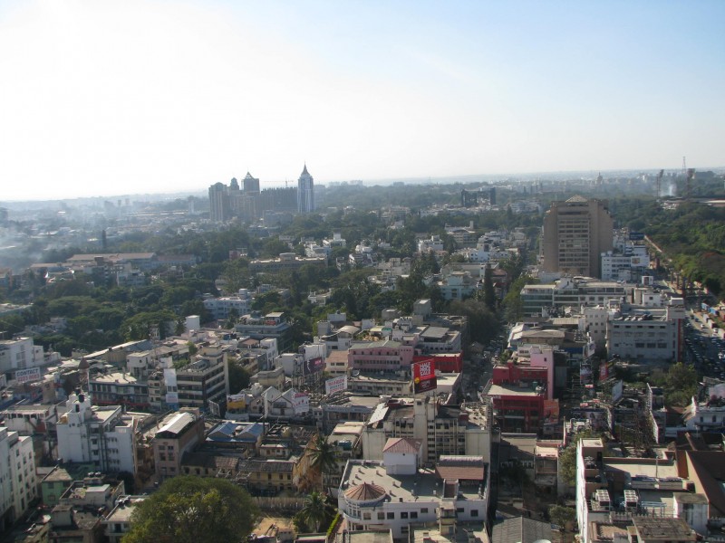 Bangalore Aerial view from MG road Utility Building 3