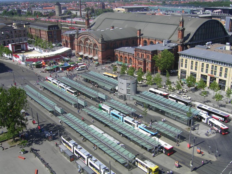 Bremen Bahnhof Aerial view 02