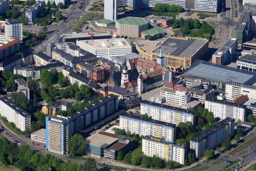 Historisches Zentrum Chemnitz. Von oben Gesehen.