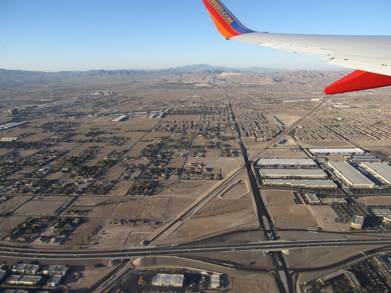Las Vegas South of Flight Path on Departure from Las Vegas (9178899881)