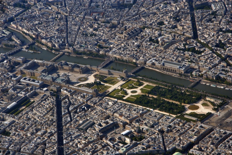 Louvre Paris from top