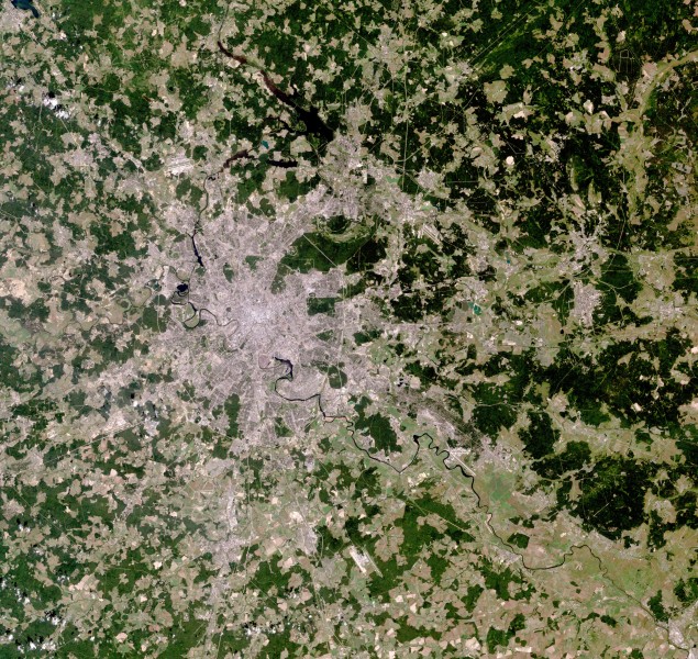 Moscow Urban Agglomeration, Russia, LandSat-7 image