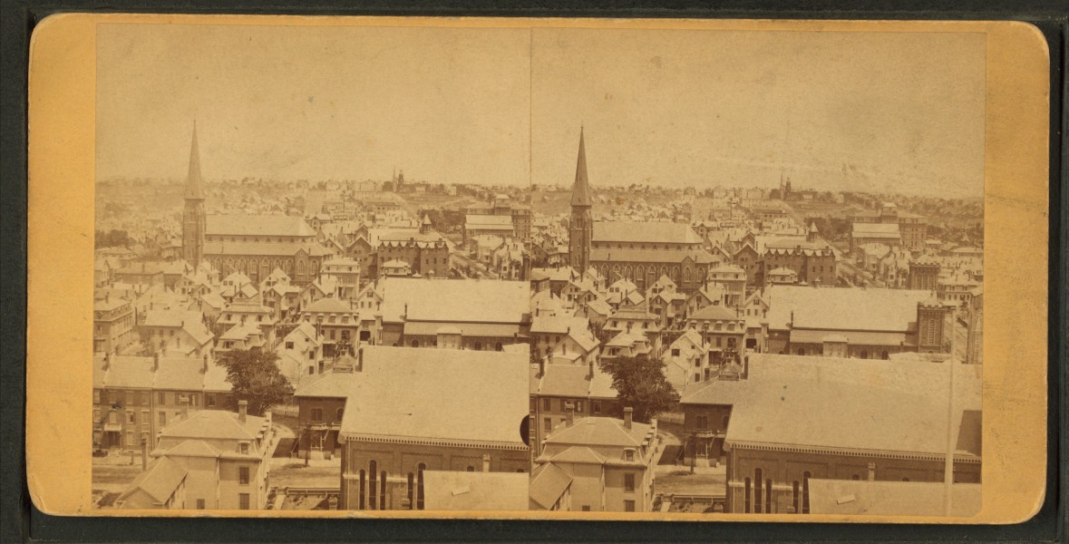 View from City Hall, north-east. Portland, Maine, from Robert N. Dennis collection of stereoscopic views