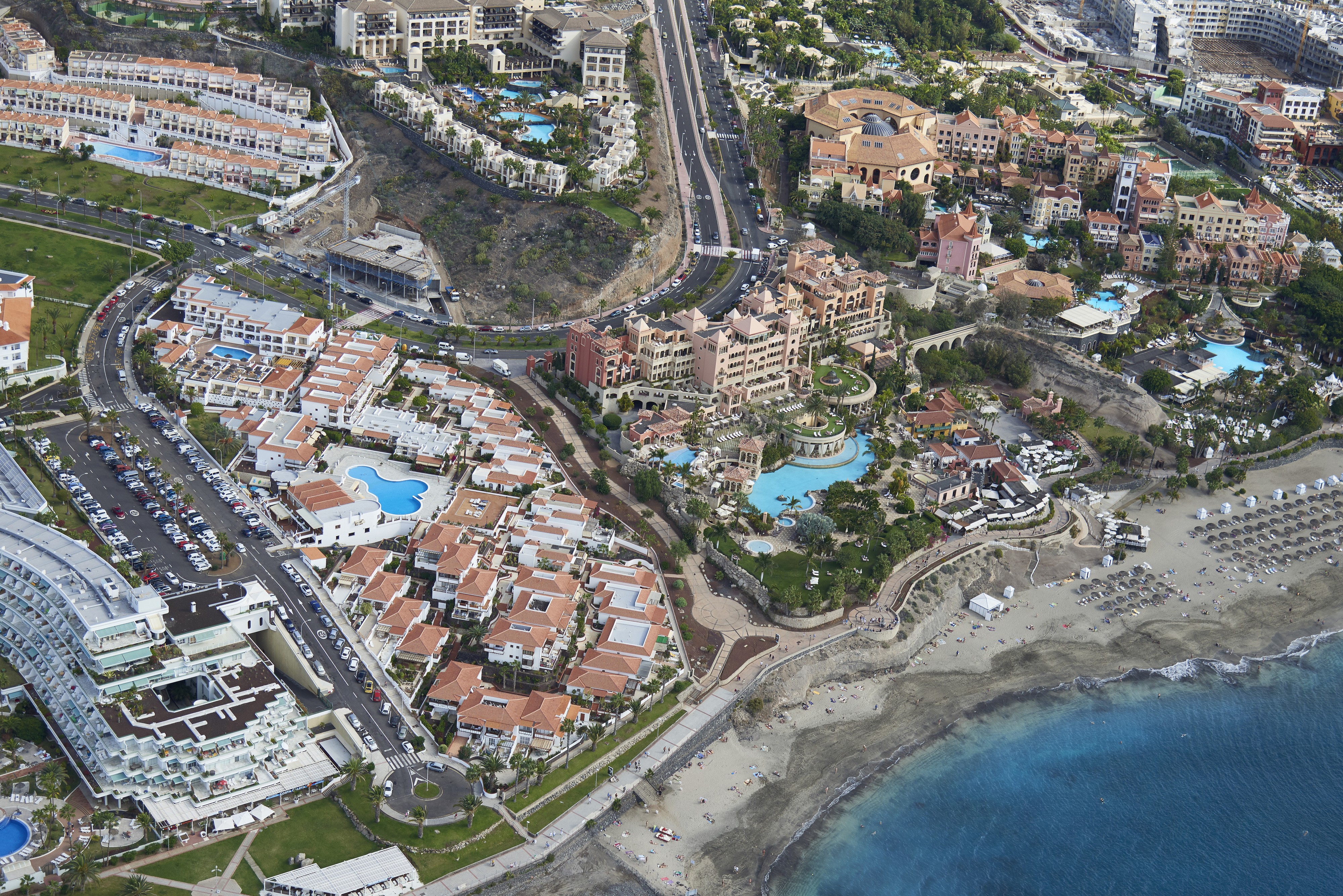 A0407 Tenerife, Hotels in Adeje aerial view