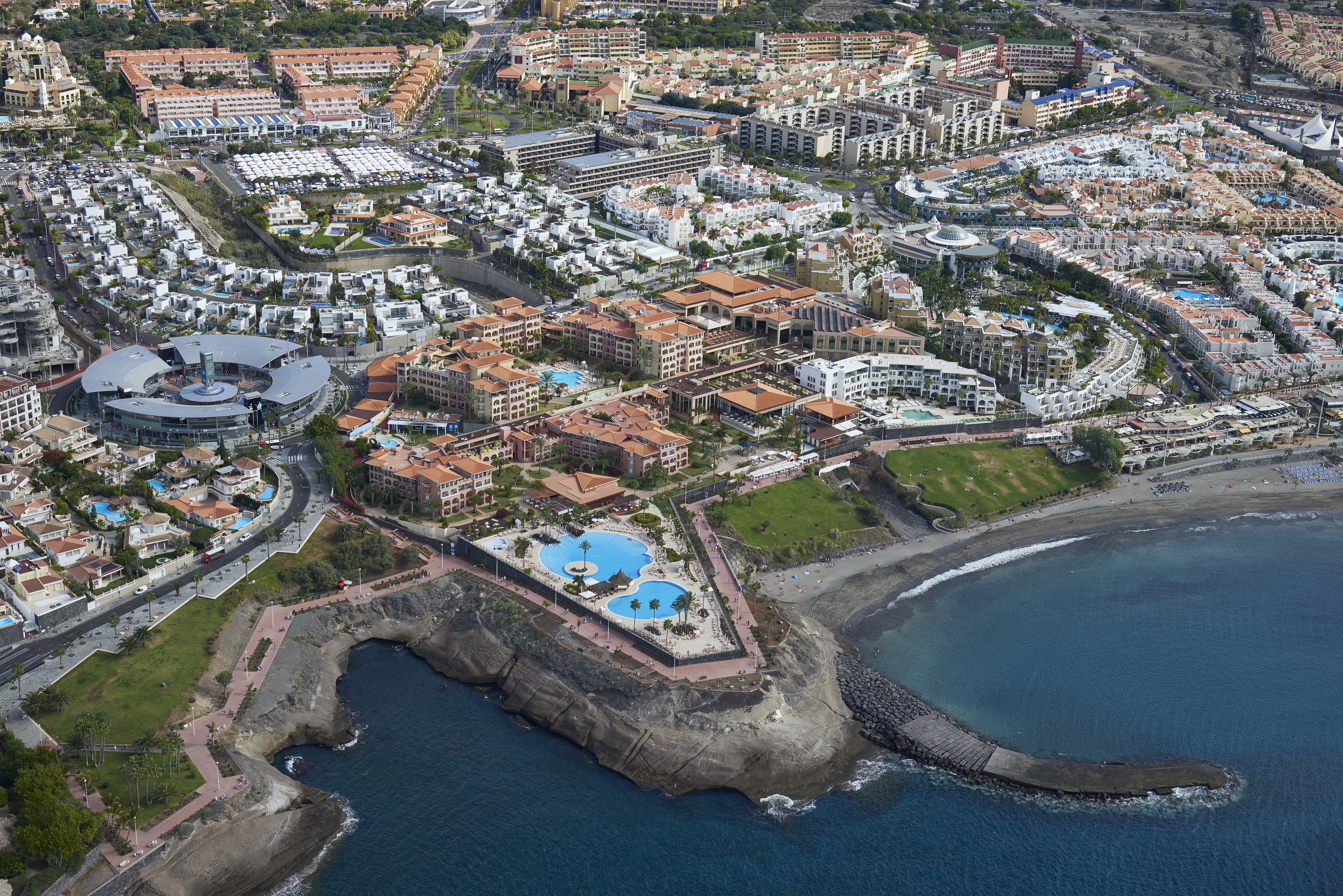 A0417 Tenerife, Hotels in Adeje aerial view
