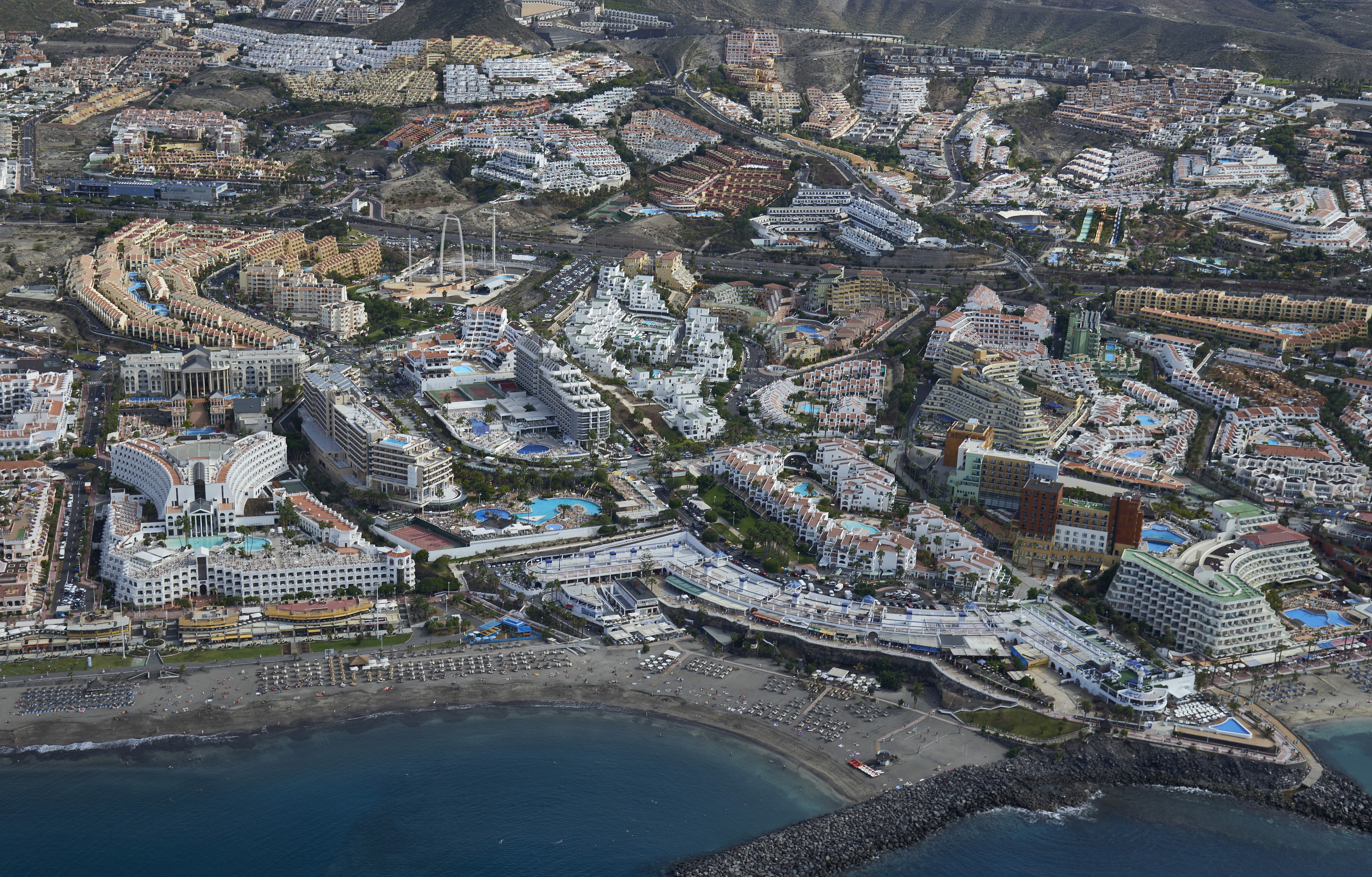 A0426 Tenerife, Hotels in Adeje aerial view