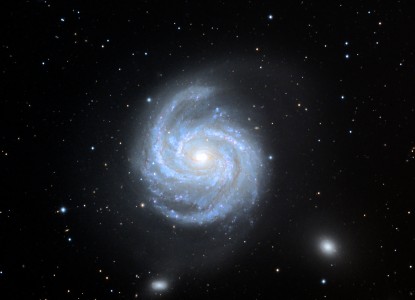 Messier 100 spiral galaxy in the Virgo Cluster, imaged using the 24 inch Schulman Foundation telescope on Mt. Lemmon, AZ.