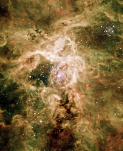 Located in the direction of the constellation Dorado in the Large Magellanic Cloud, the resplendent object known as NGC 2060 is the aftermath of a supernova. These powerful explosions serve as the death knell for massive stars, blasting heated matter out into surrounding space at great speed.
ID: NGC2060-cc
Credit: ESO