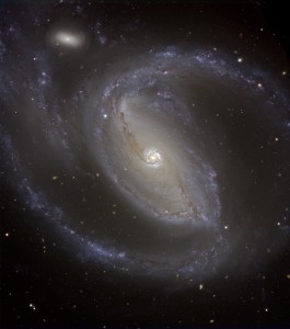 Almost-true colour composite based on three images made with the multi-mode VIMOS instrument on the 8.2-m Melipal (Unit Telescope 3) of ESO's Very Large Telescope. They were taken on the night of December 9-10, 2004, in the presence of Ricardo Lagos who was the President of the Republic of Chile from 2000 until 2006.
ID: phot-35d-04
Press Release: 28/04
Object: NGC 1097
Telescope: UT3/Melipal
Instrument: VIMOS
Size: 2296x2592
Credit: ESO
