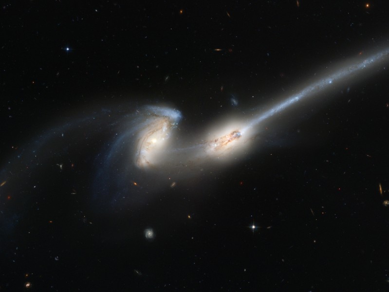 Merging galaxies NGC 4676 (captured by the Hubble Space Telescope)
