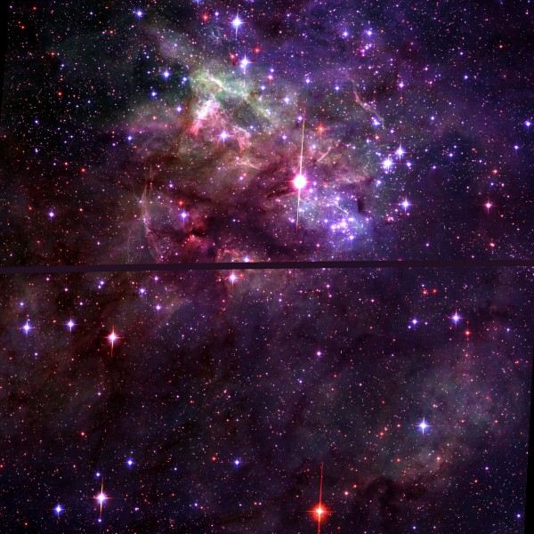 Trantula Nebula fragment Hubble WikiSky