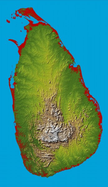 SrilankaTopography-NASA-PIA06670