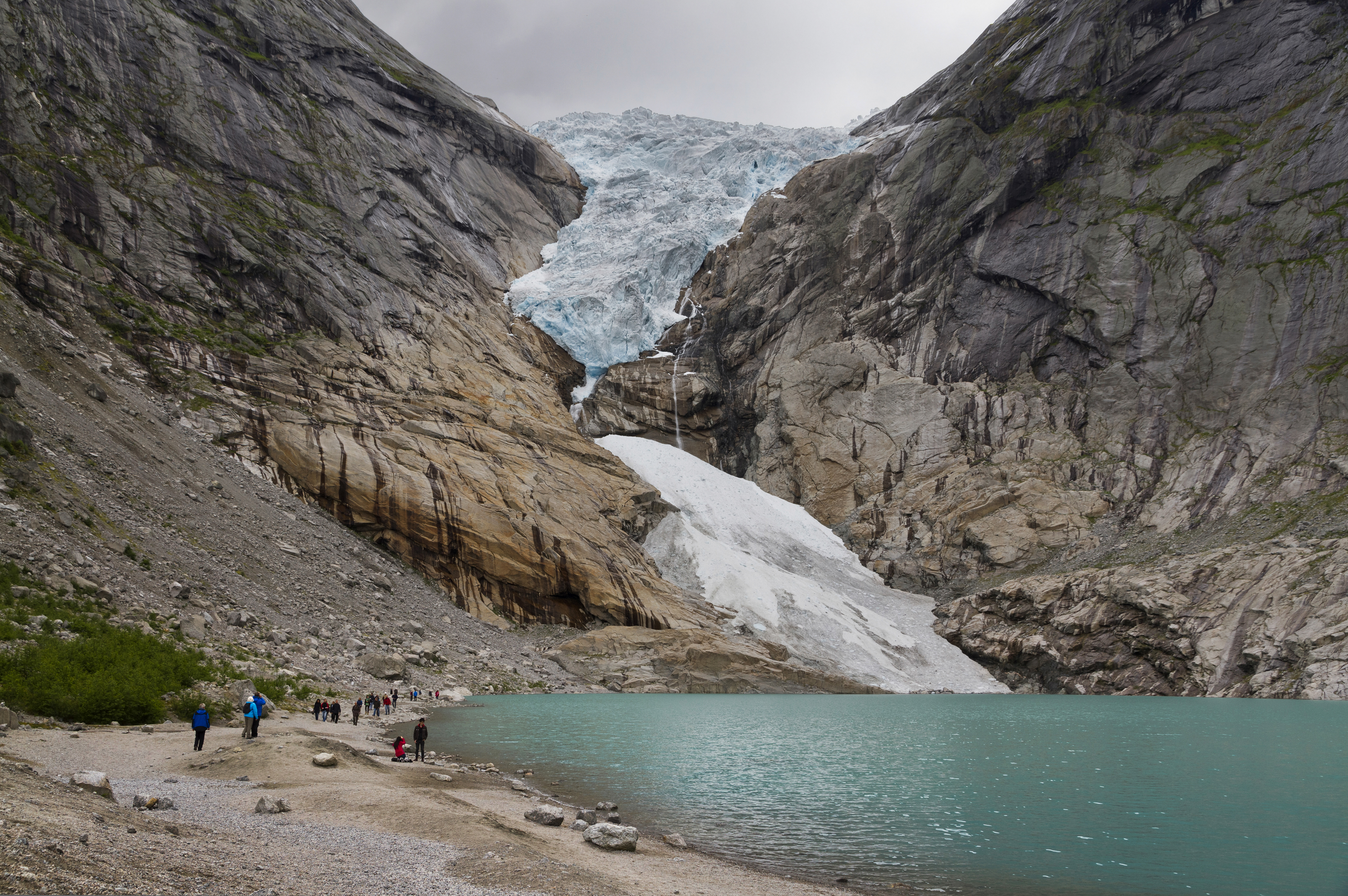 Briksdalsbreen with glacial lake, Sogn og Fjordane, Norway, 2013 June - 2